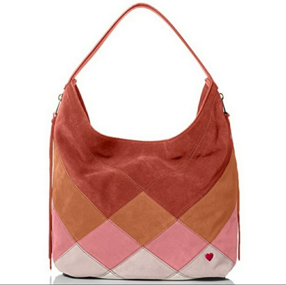 Dear Drew Genuine Suede & Leather Shoulder Bag